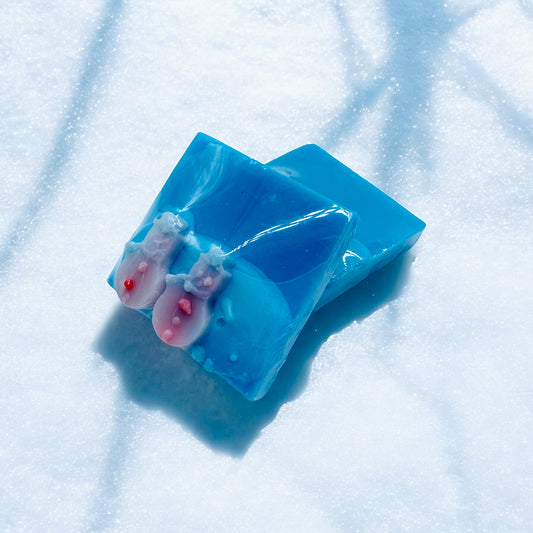 elixiirss Blue Square Snowman Soap (Pair of 2)