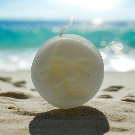 elixiirss Moon Face Candle